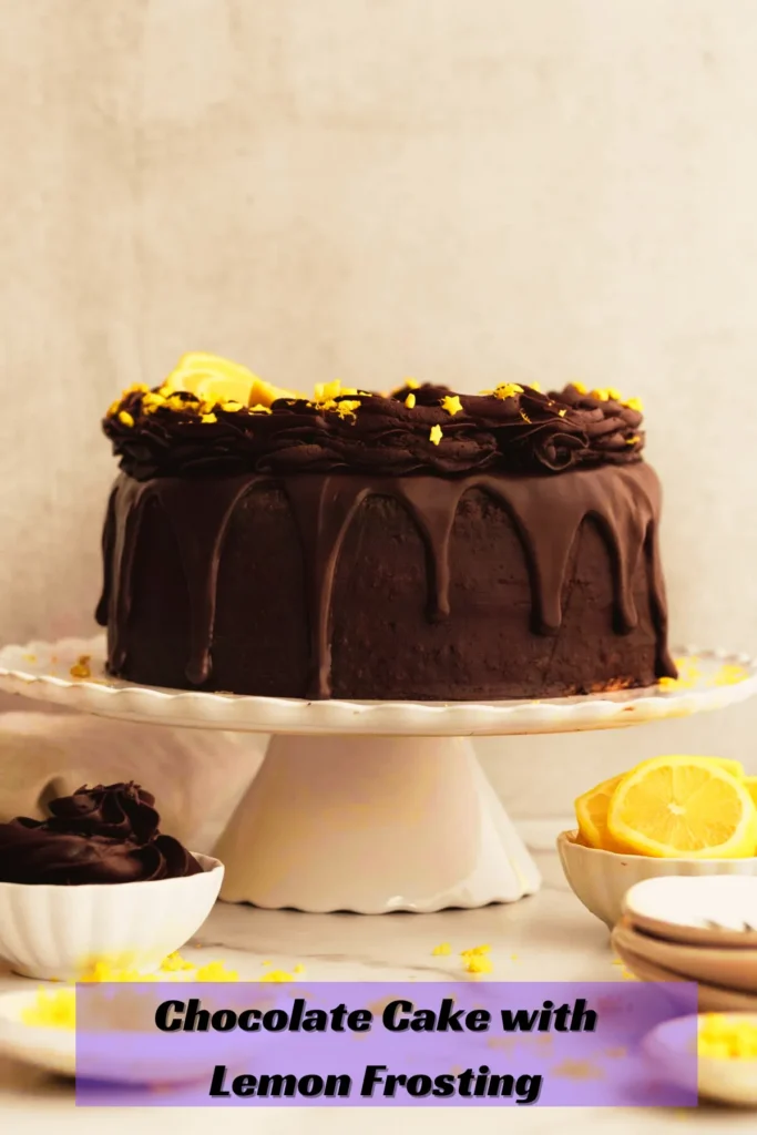 Chocolate Cake With Lemon Frosting