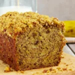 banana bread with streusel topping