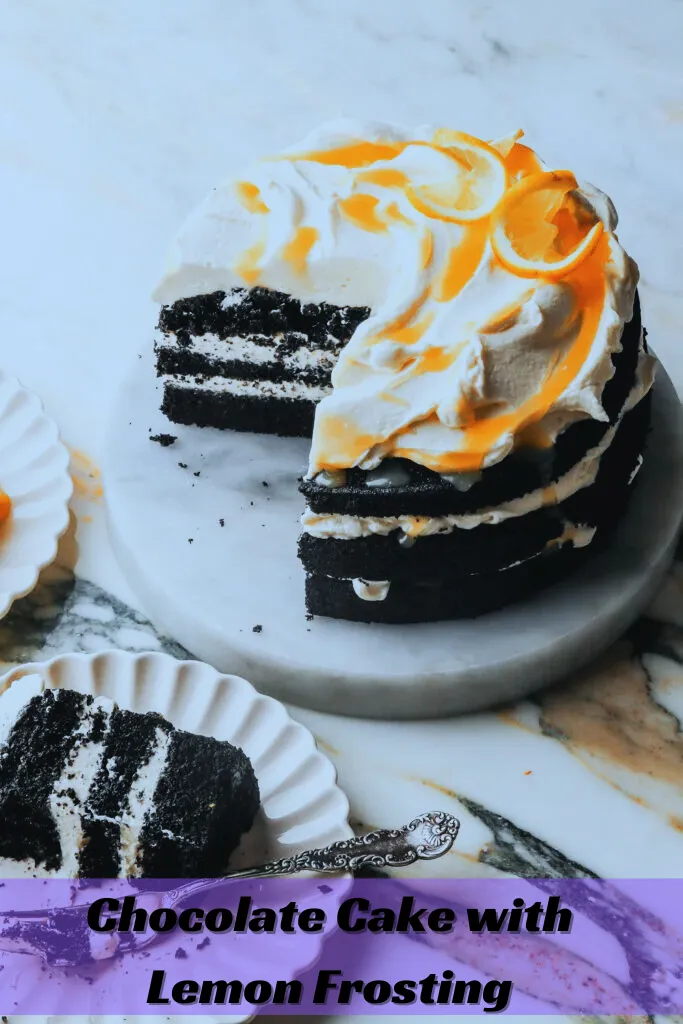 Chocolate Cake With Lemon Frosting